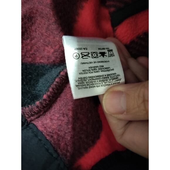 3365) Columbia Women Benton Spring Fleece Red Check Print Jacket Size XL - Picture 10 of 10